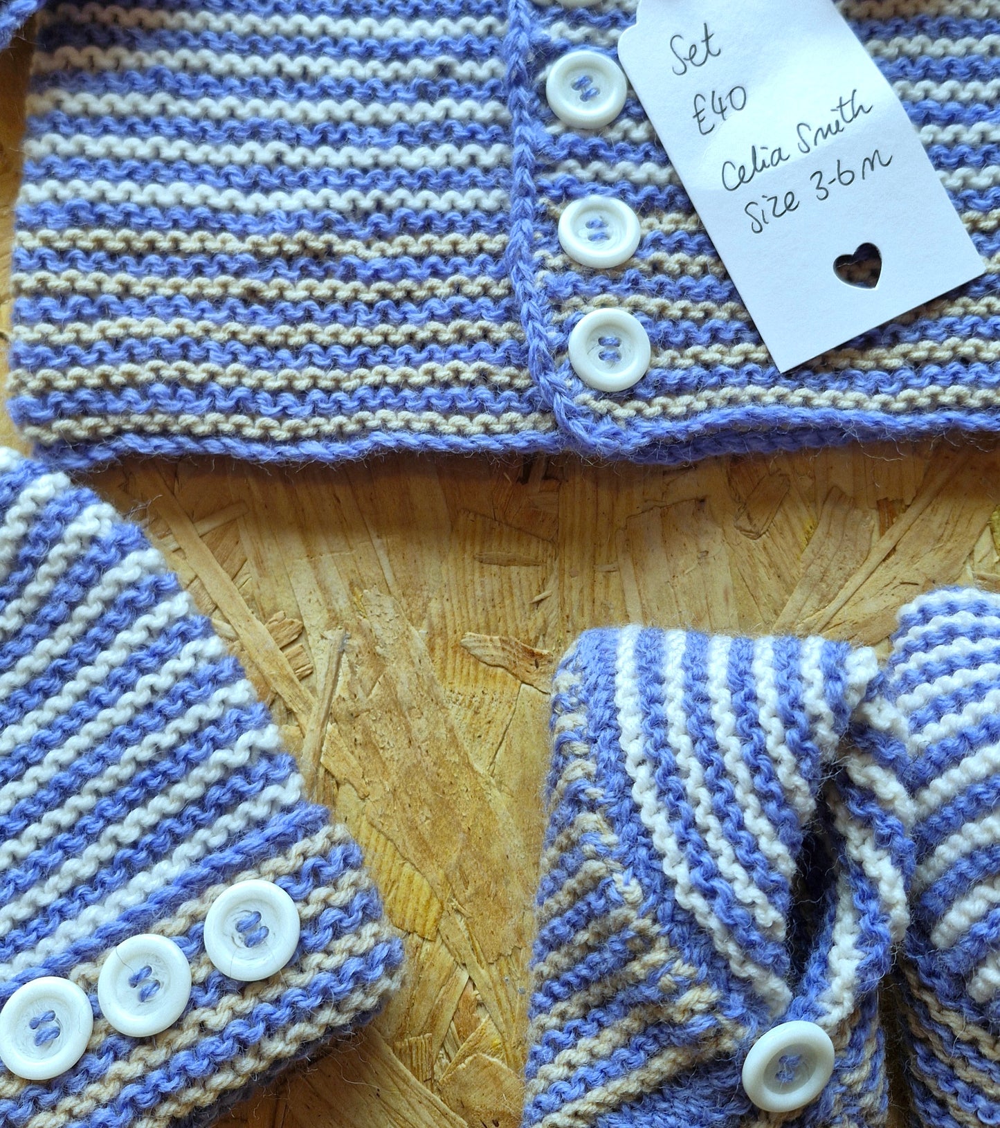 3 piece crochet set 100% wool