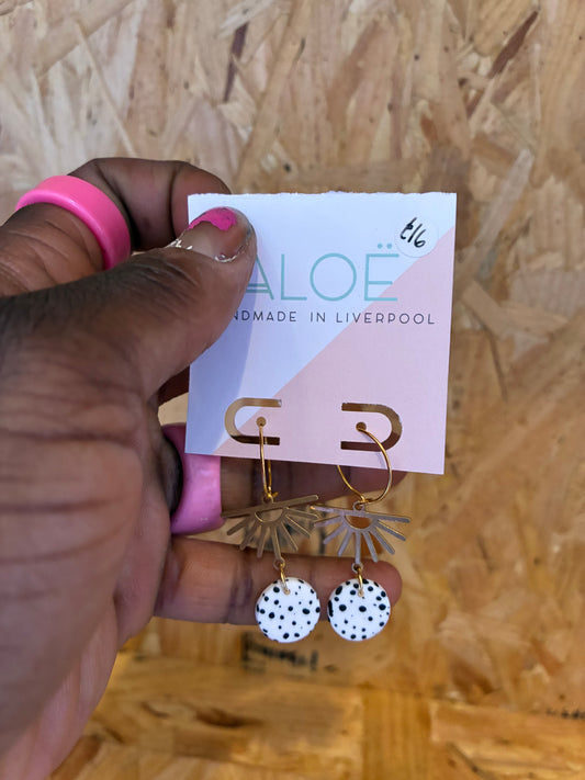 Polka dot starburst earrings