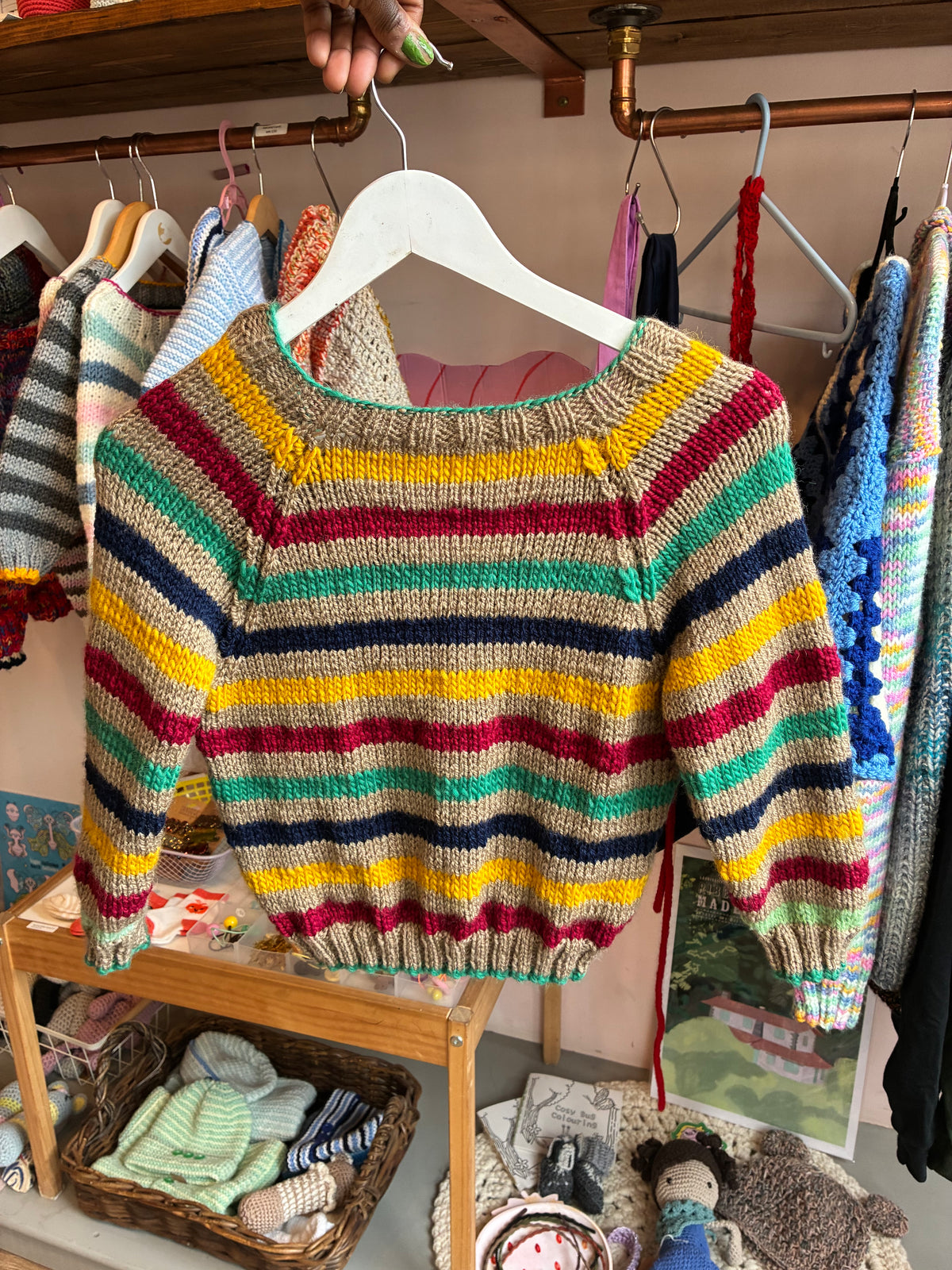 Rainbow striped Cardigan