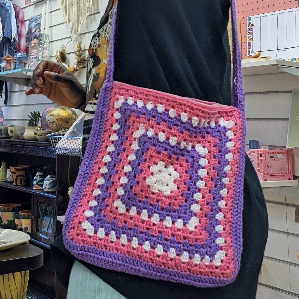 Handmade Crochet cross body bag