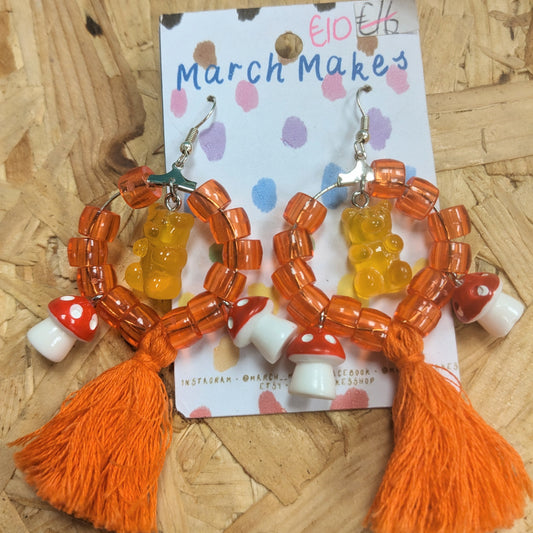 Orange wonderland hoops