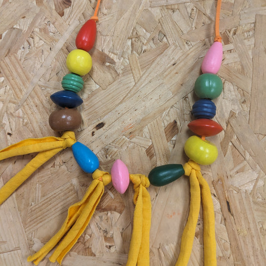 Beaded tassel necklace