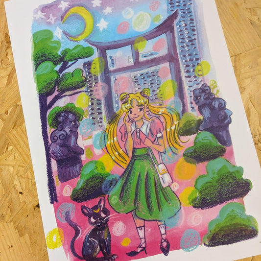 A4 Pastel fem adventure print