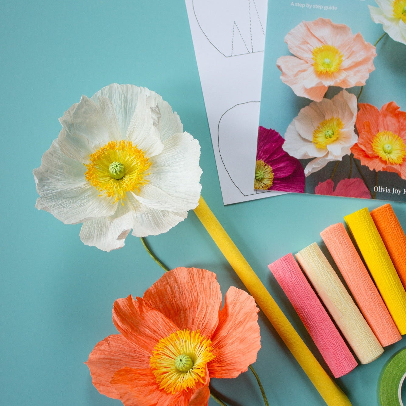 Paper flower craft kit.