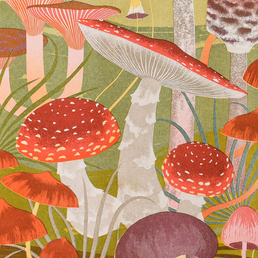 Shroom Riso print