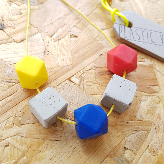 Primary Colours Concrete Necklace