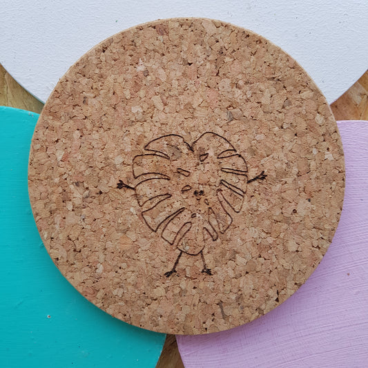 Jolly Leafy Pals Cork Coasters