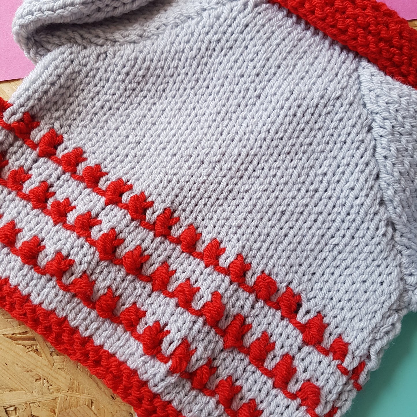 Red and Grey Knit Cardigans 6-12 months