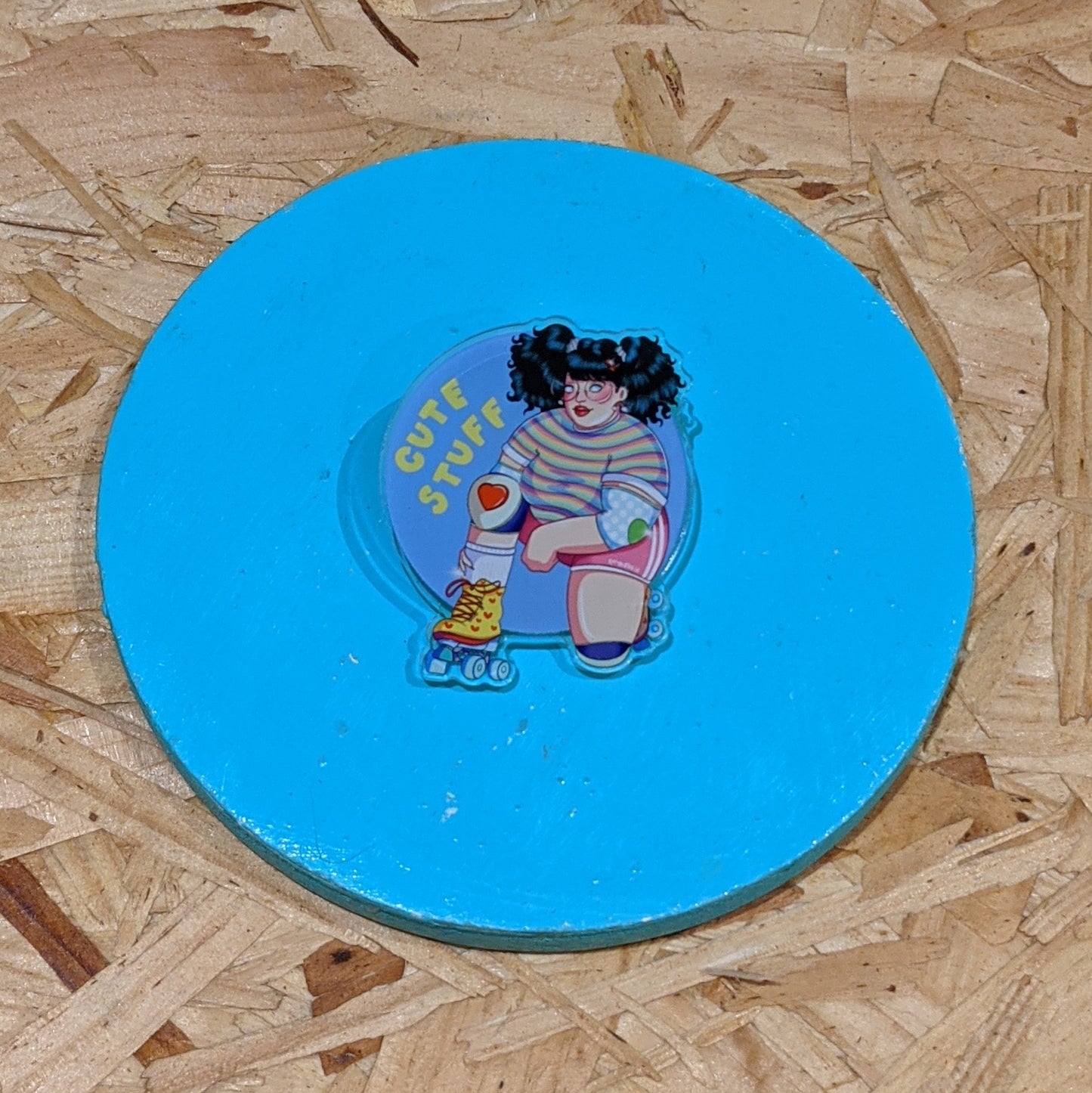 Cute stuff acrylic pin