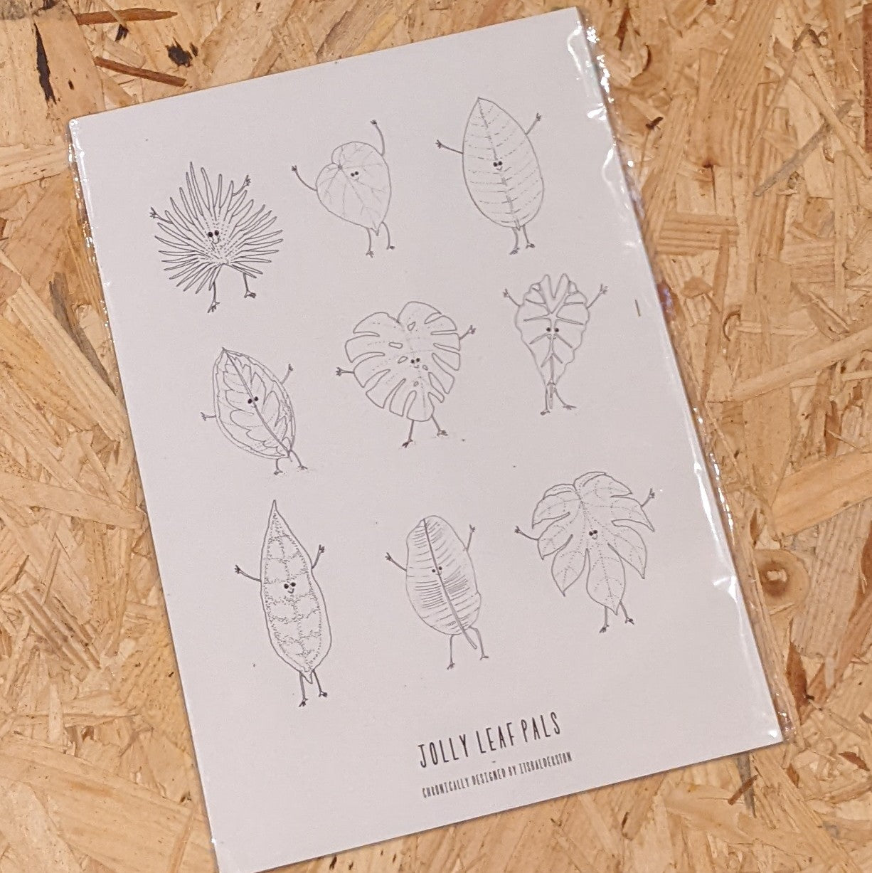 Jolly Leaf Pals A4 Print