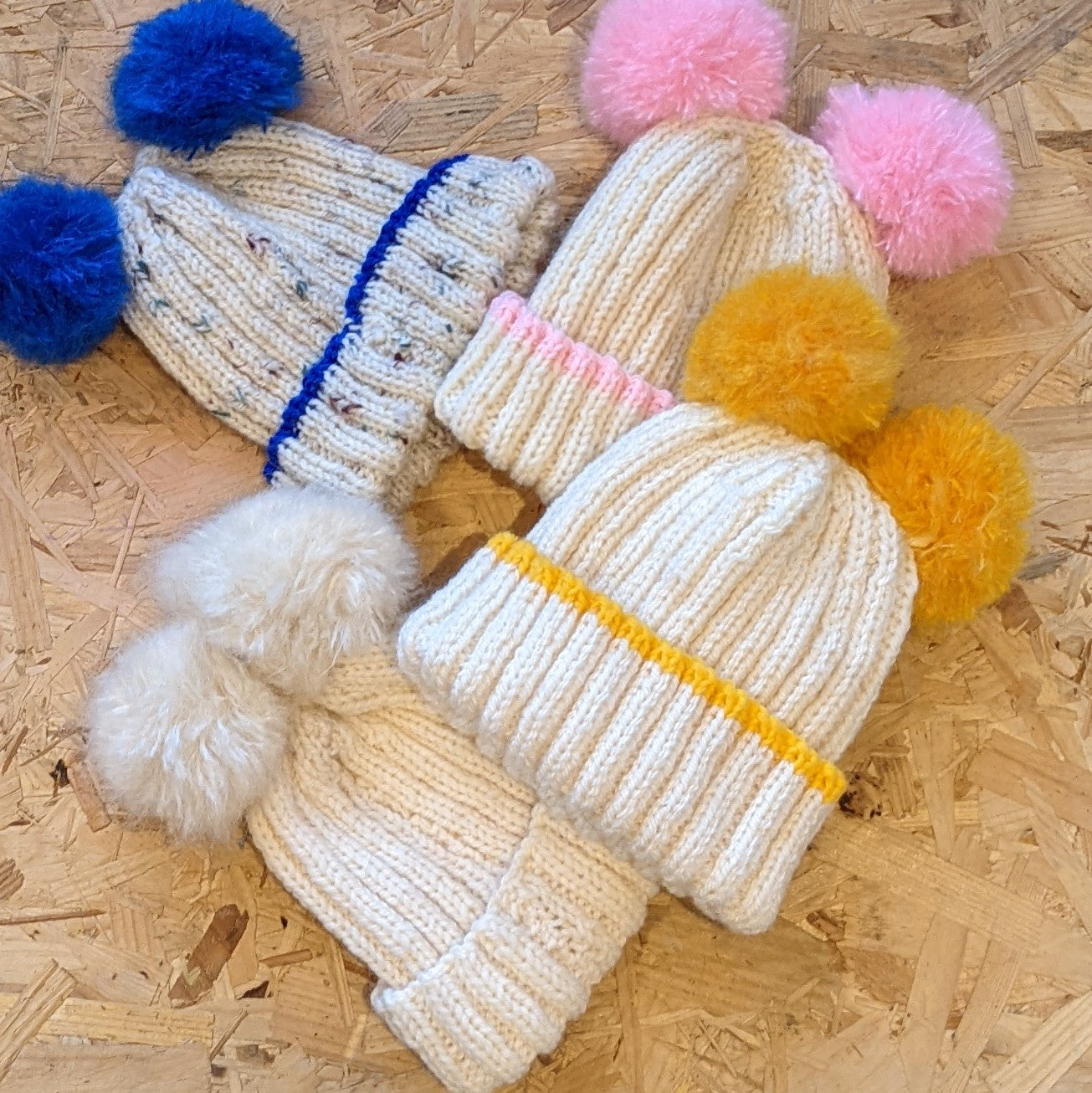 Crochet Hat Pattern Double Bobble Hat Kids Kids Hand Knitted