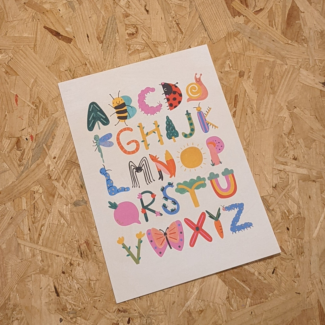 A4 ABC nature print