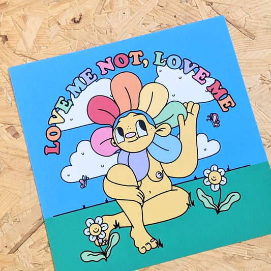A5 Love me love me not print