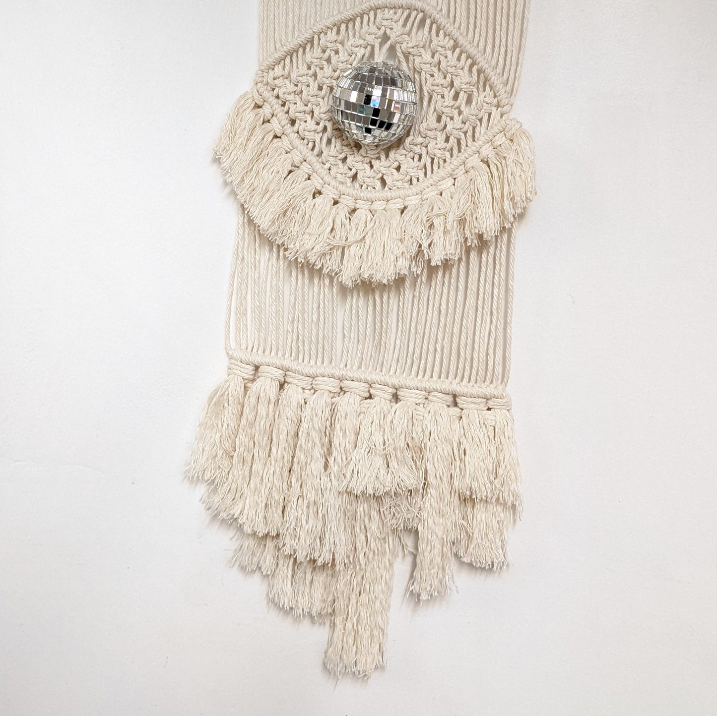 Disco Ball Macrame hanger