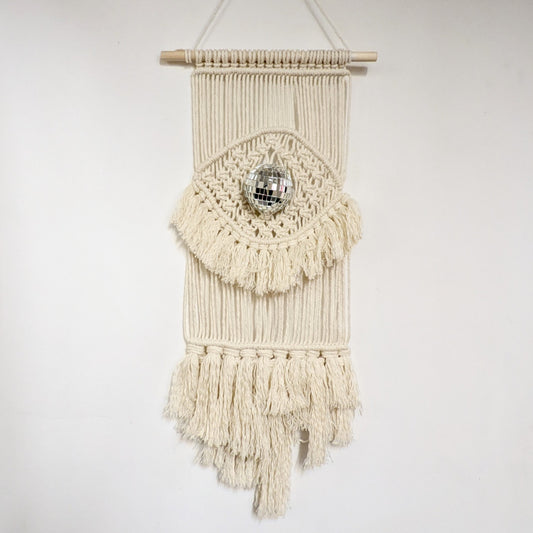 Disco Ball Macrame hanger