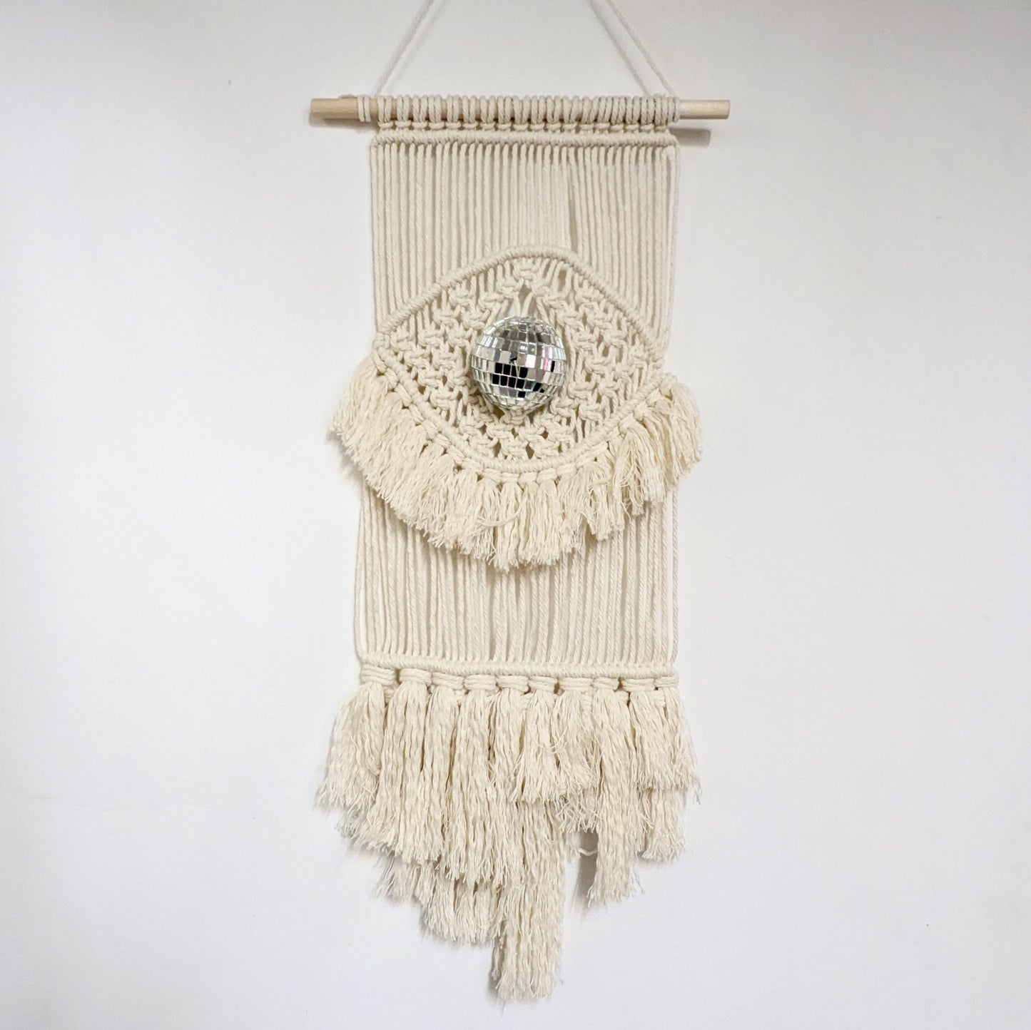 Disco Ball Macrame hanger