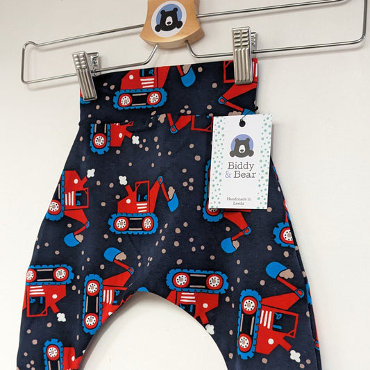Tractor harem pants age 3-6 months