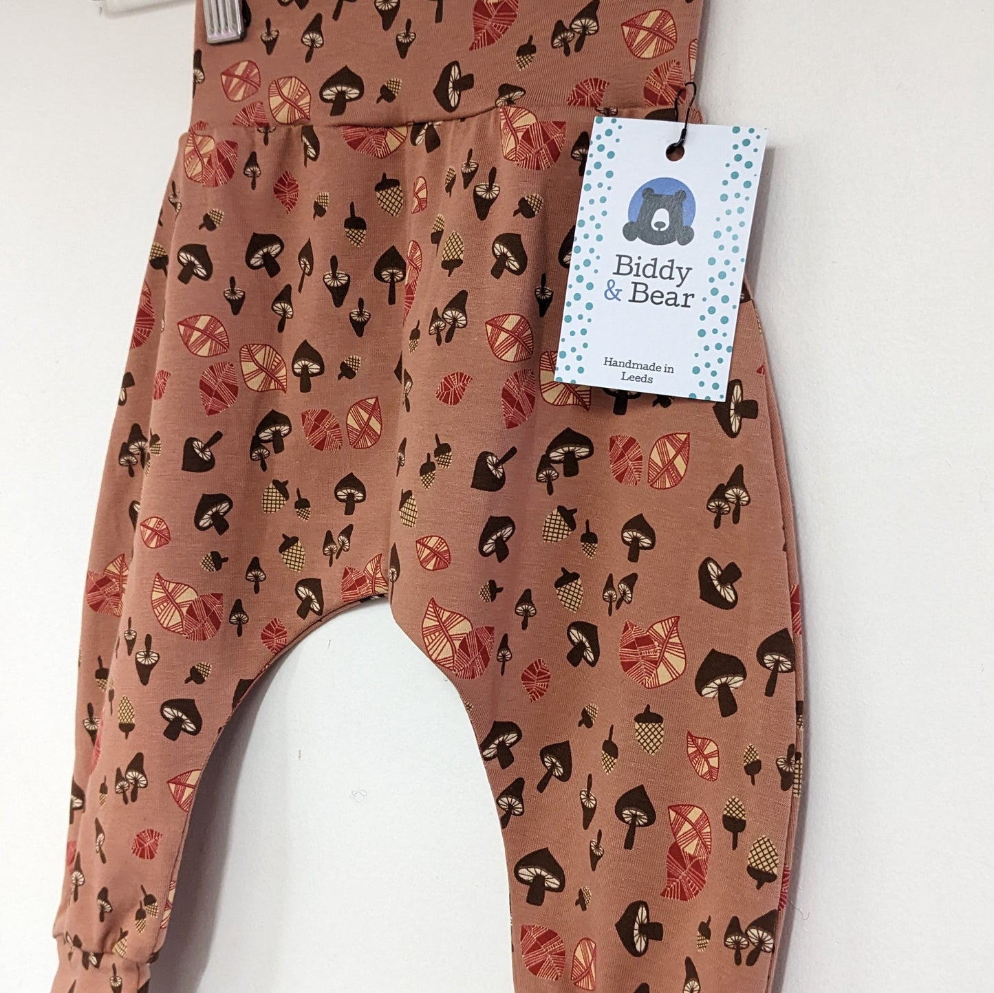 Mushroom forest harem pants age 9-12 months