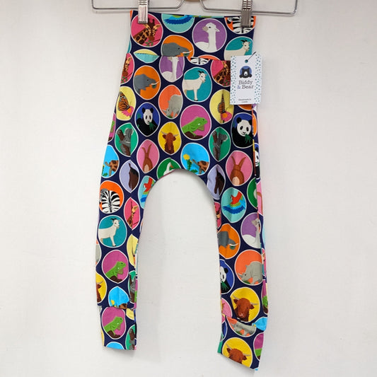 Animal circles harem pants age 3-4 years