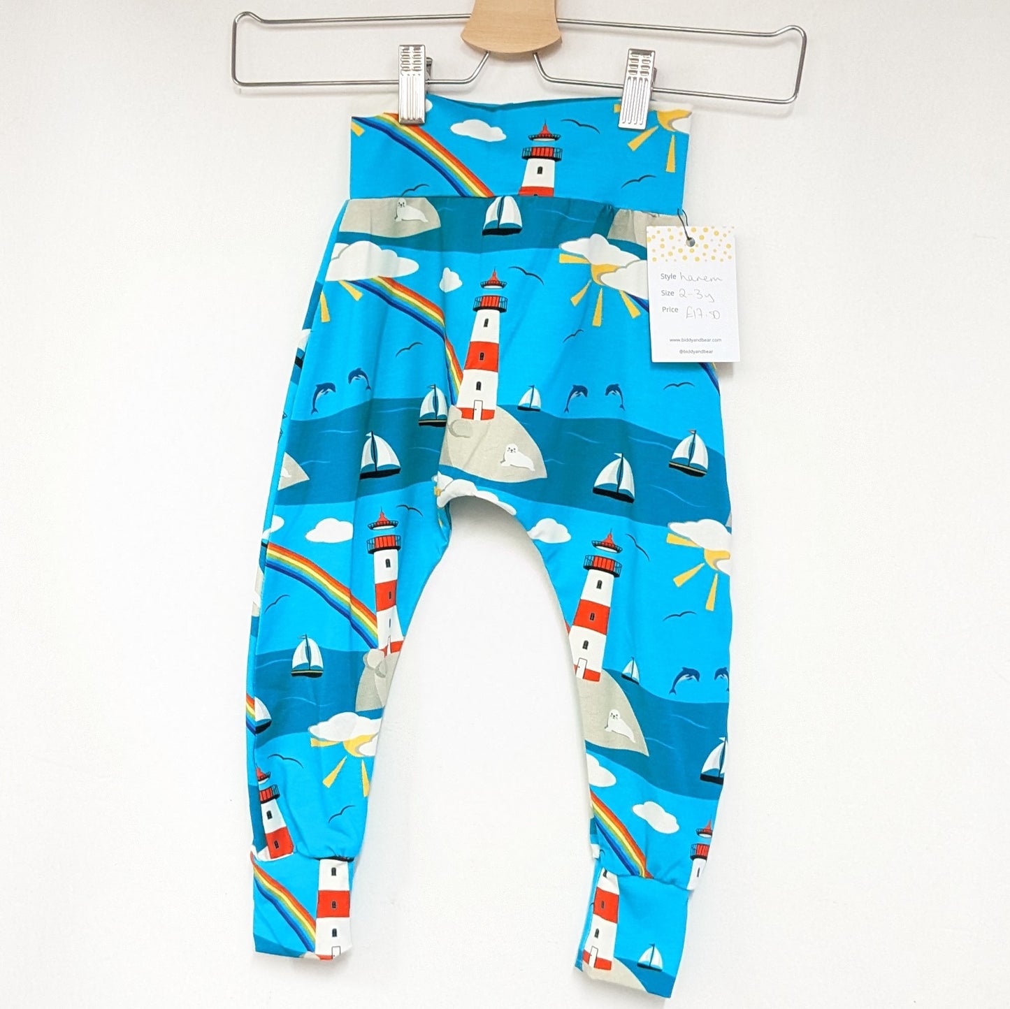 Lighthouse rainbow harem pants age 2-3 years