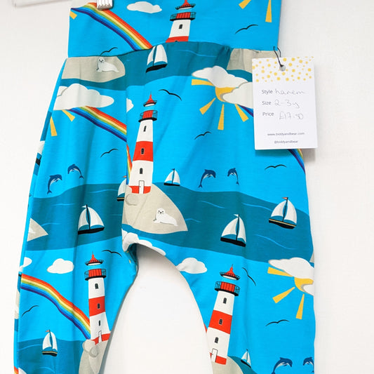 Lighthouse rainbow harem pants age 2-3 years