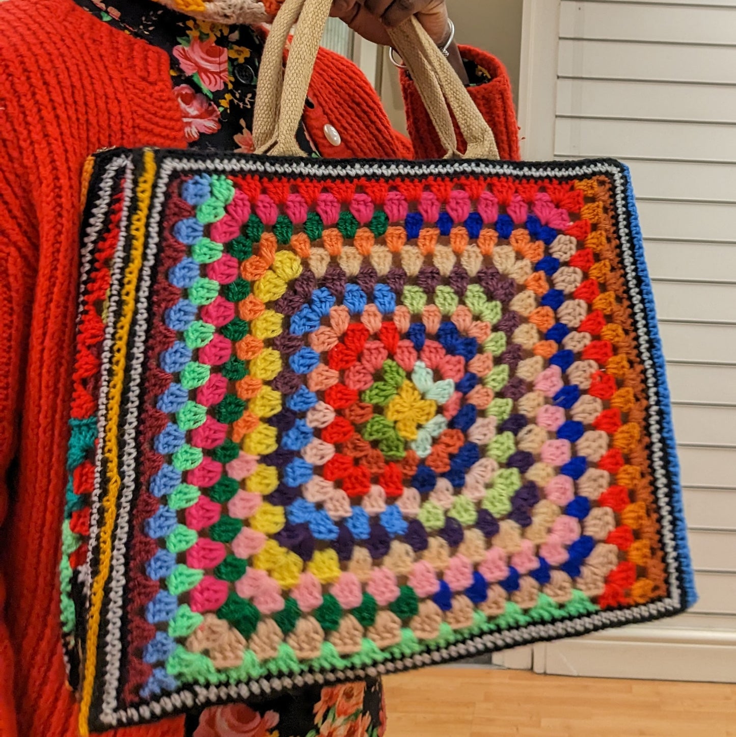 Crochet jute bag