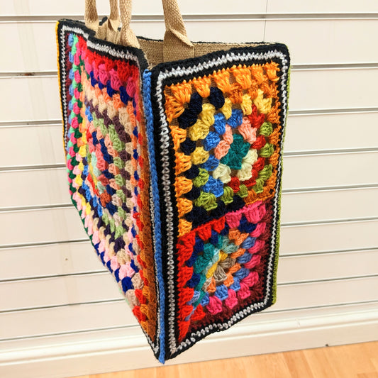 Crochet jute bag