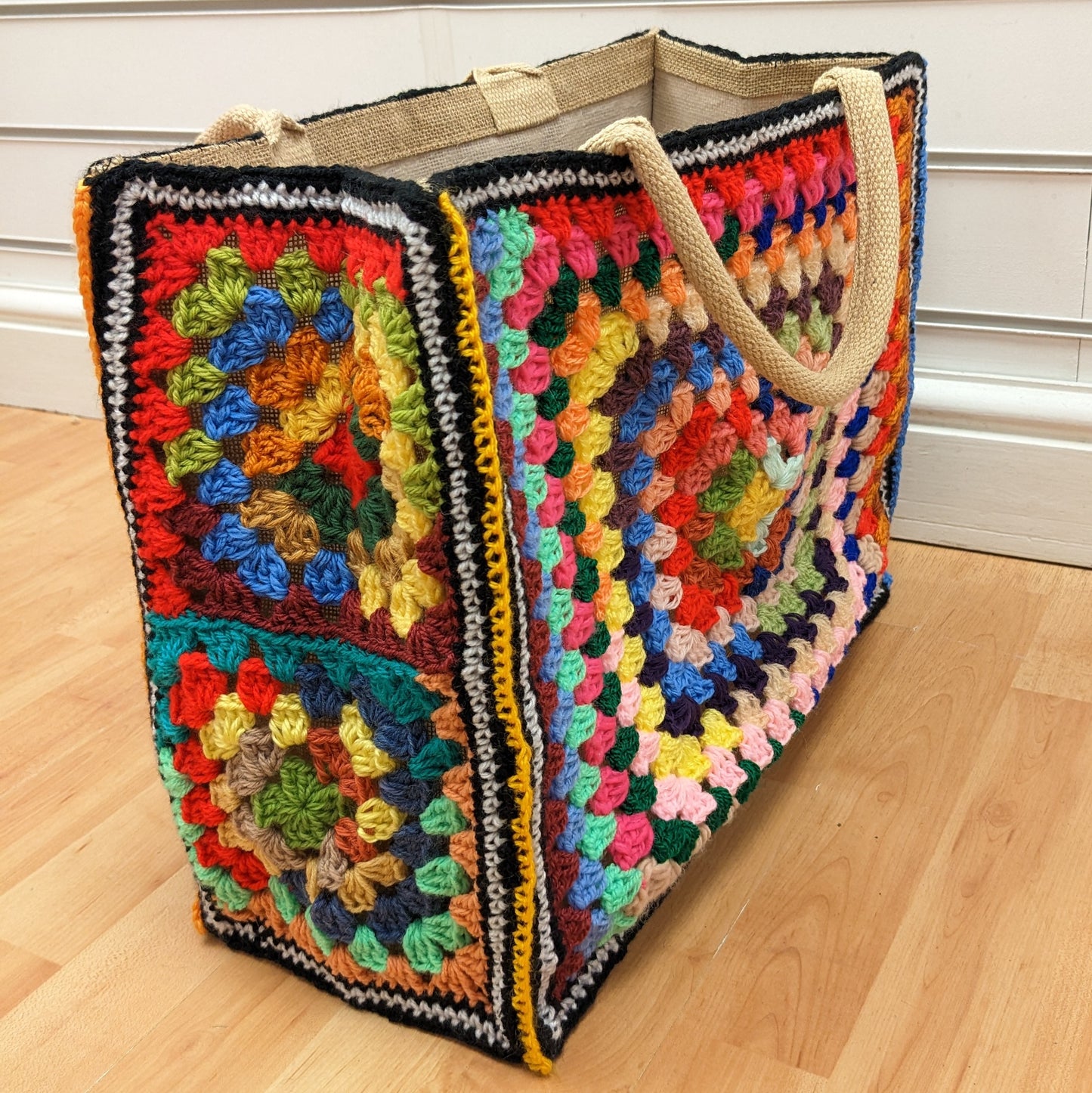 Crochet jute bag