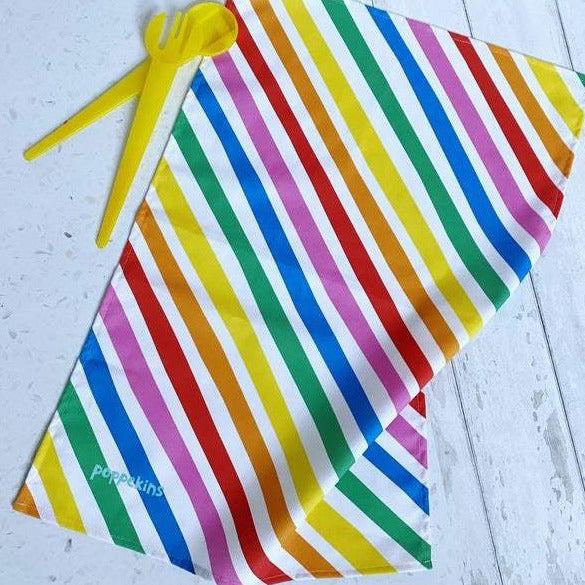 Rainbow stripe tea towel