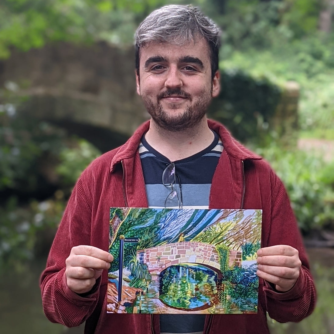 Zac Rossiter. At Meanwood park exploring his illustration style and creative influences