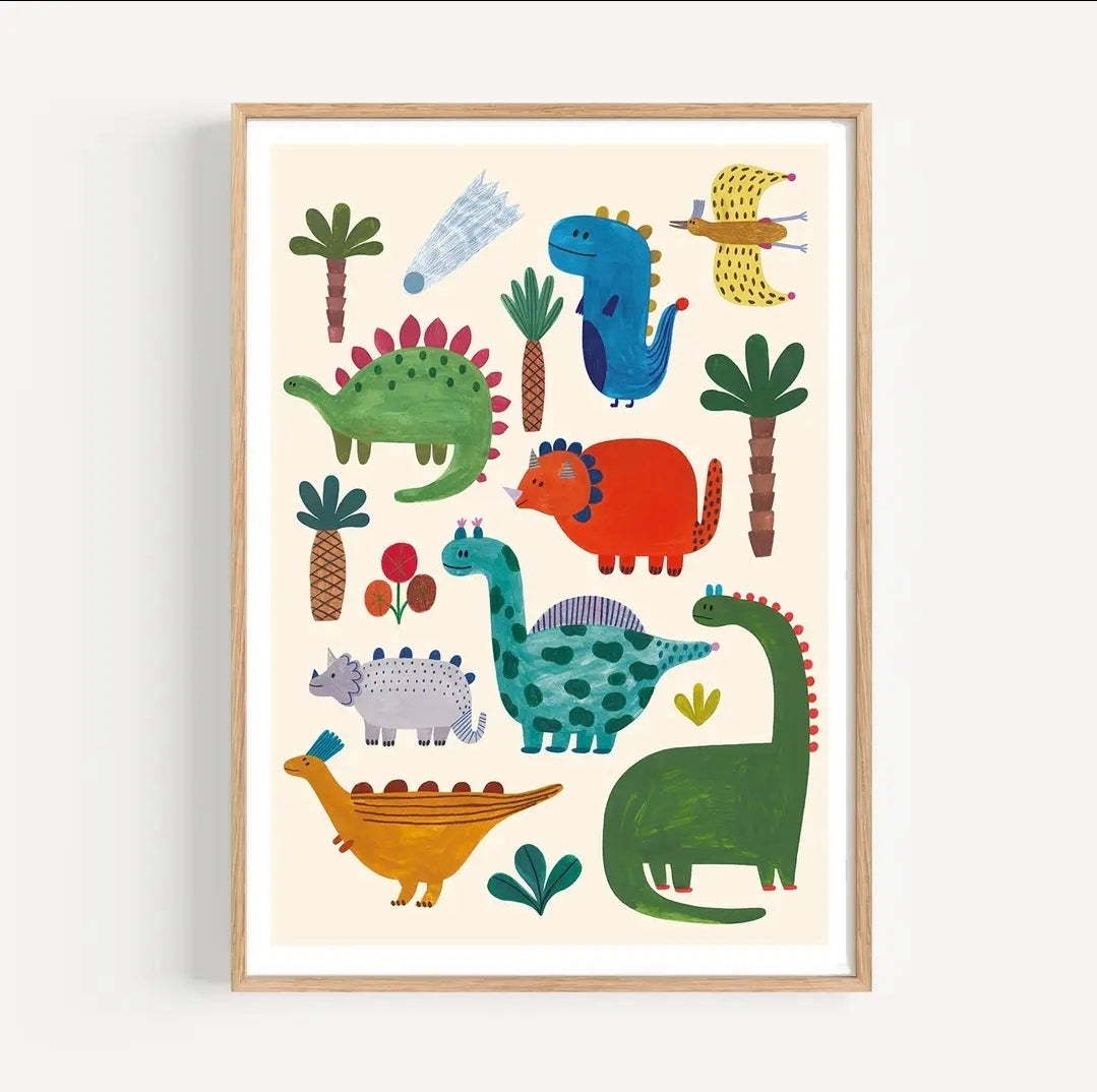 A4 Dino Print