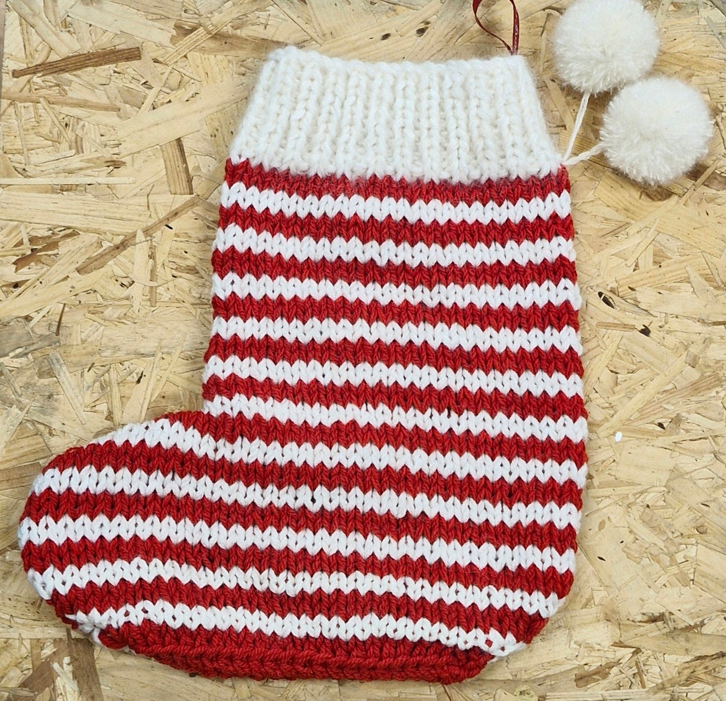 Hand knitted christmas stockings