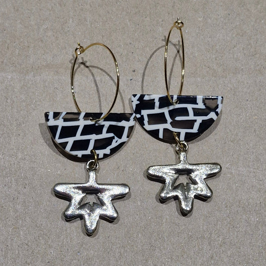 Mono Half moon multi shape earrings