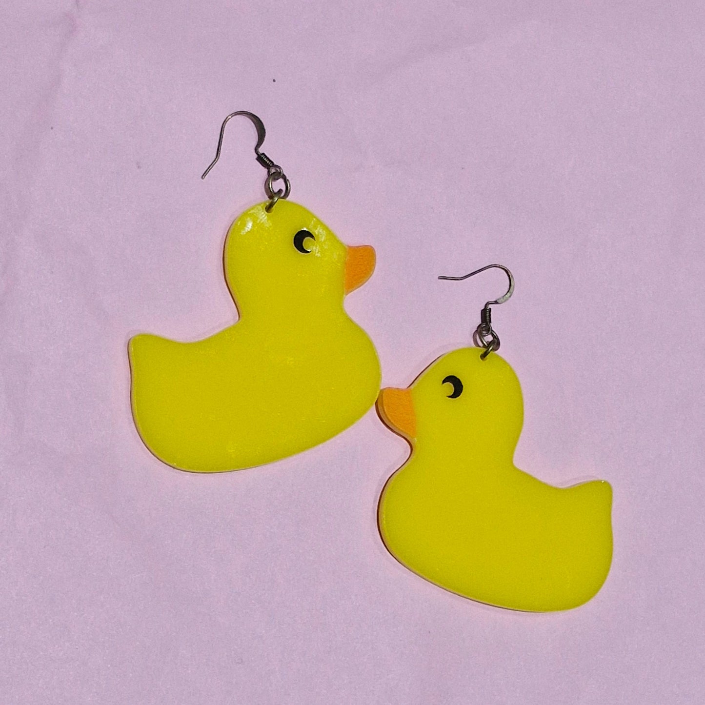 Large duck earrings