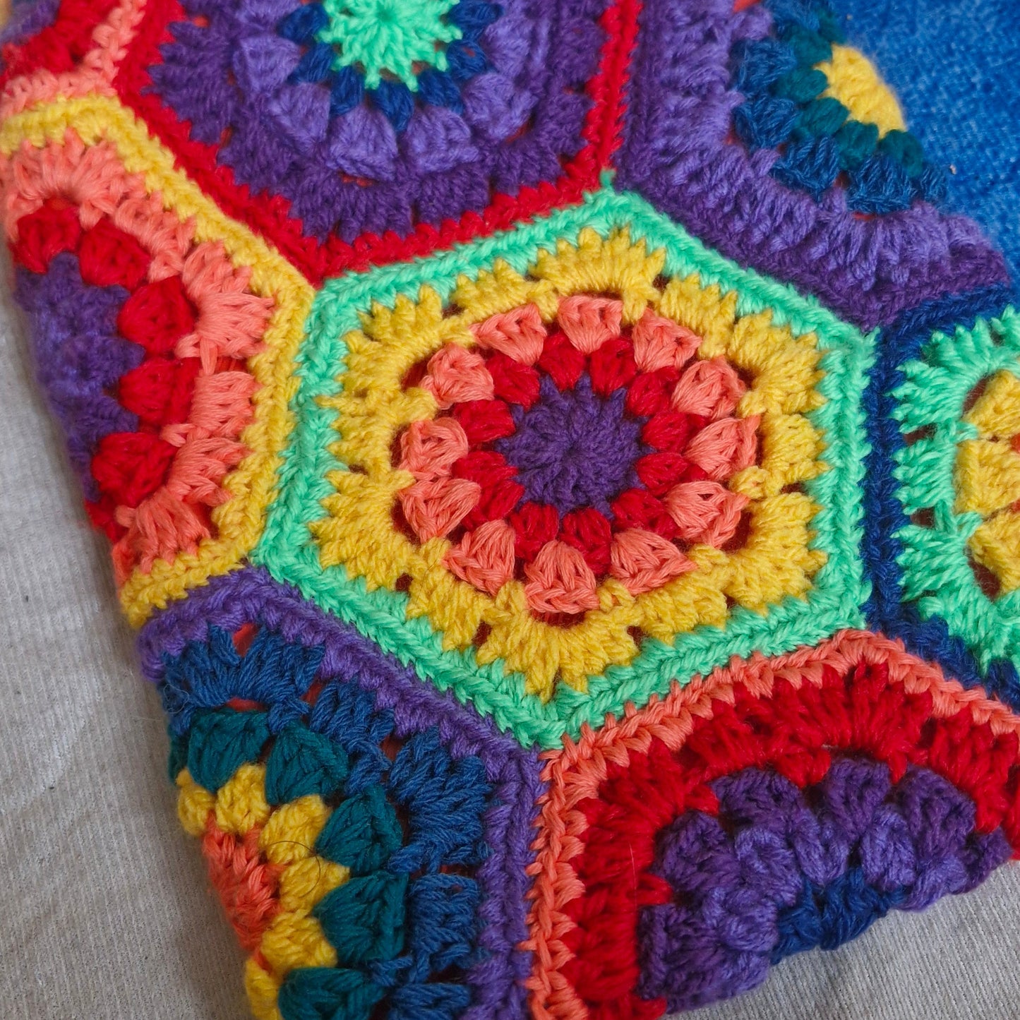 Granny square crochet hot water bottles