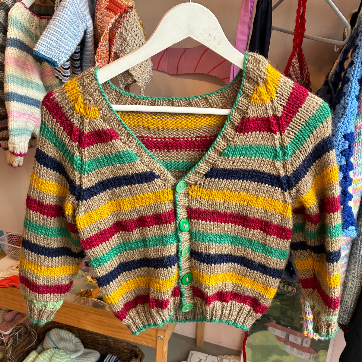 Rainbow striped Cardigan