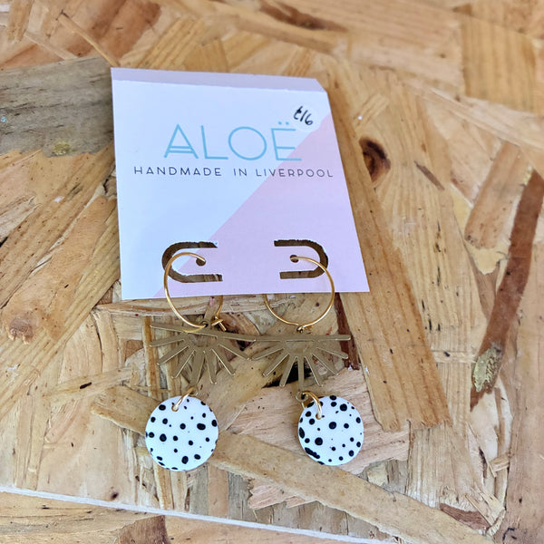 Polka dot starburst earrings