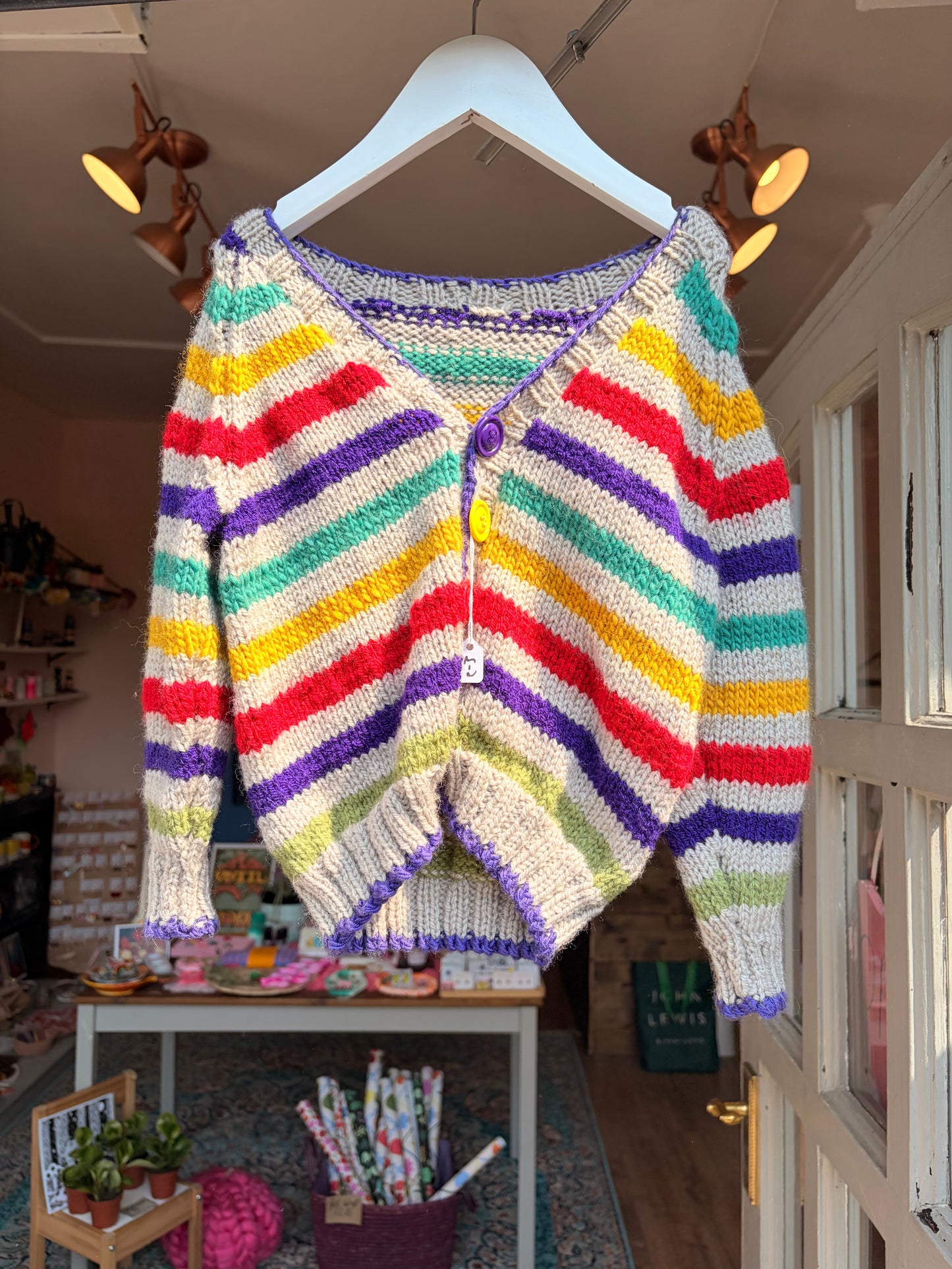 Rainbow striped Cardigan