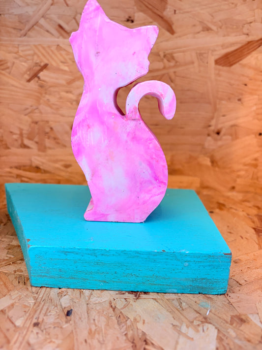 FLF cat candle holder