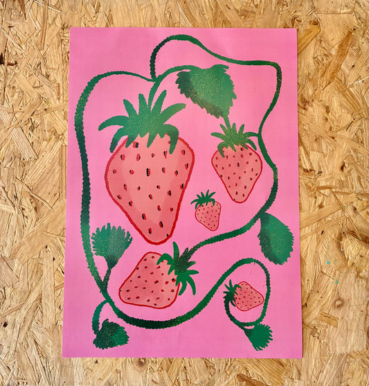 A3 Strawberry print