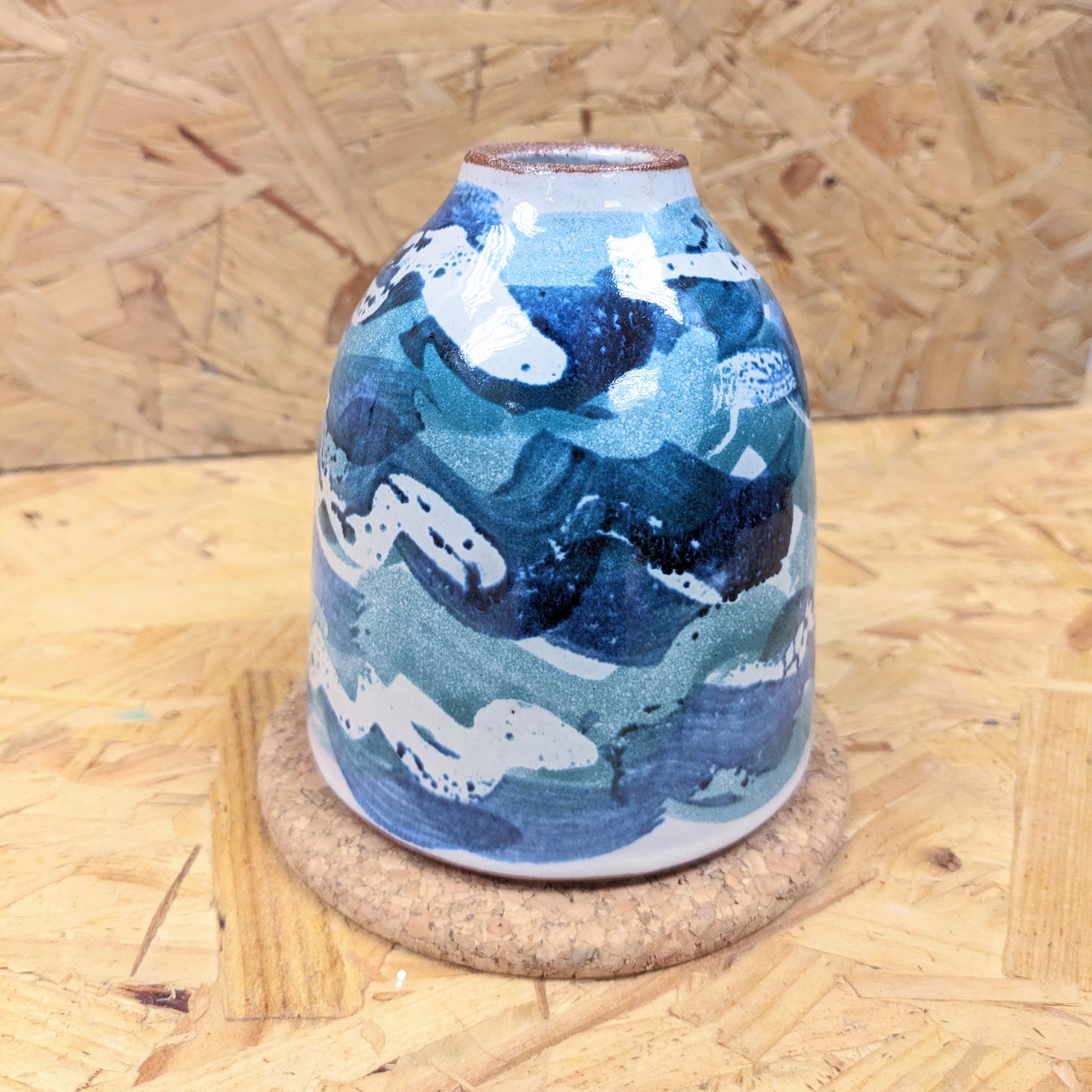 Sea Scape Ceramic Bud Vase handmade in Leeds