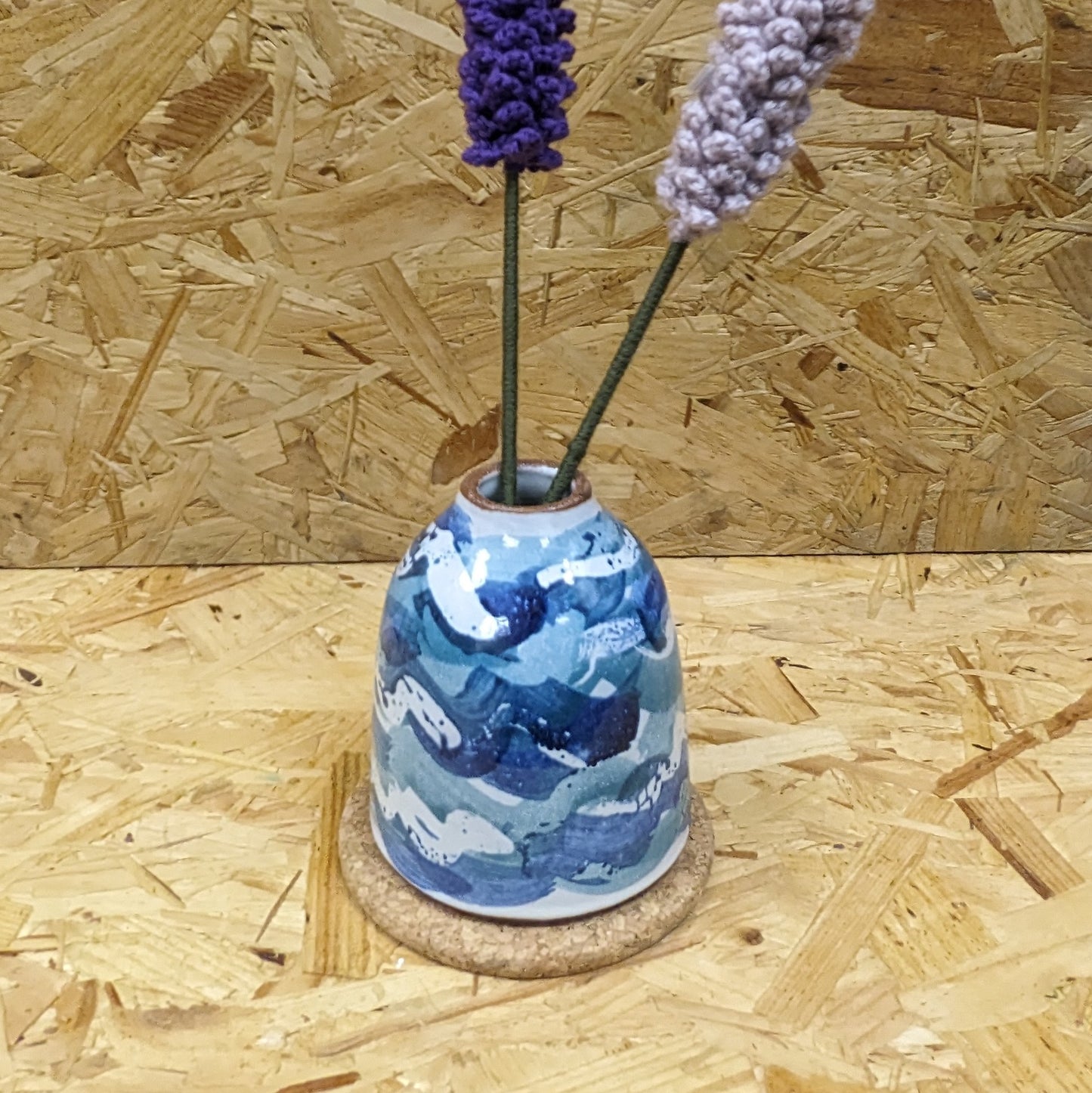 Sea Scape Ceramic Bud Vase handmade in Leeds