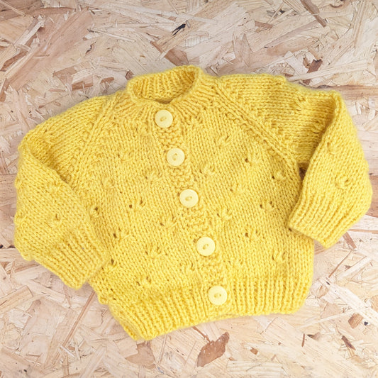 Yellow Knitted cardigan 6-9 months