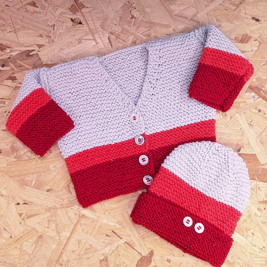 Knitted cardigan set 3-6 months