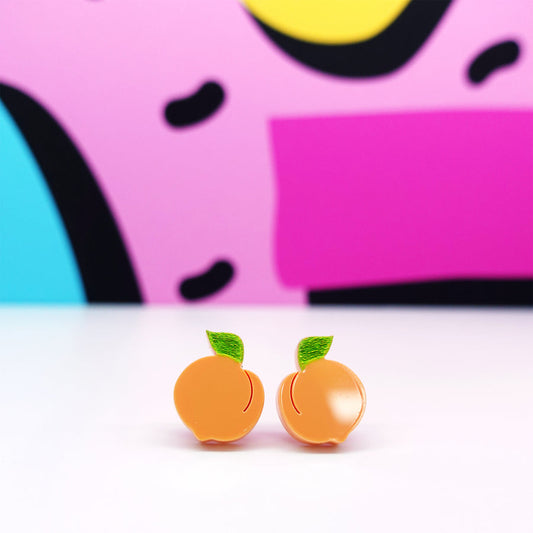 Peachy stud earrings