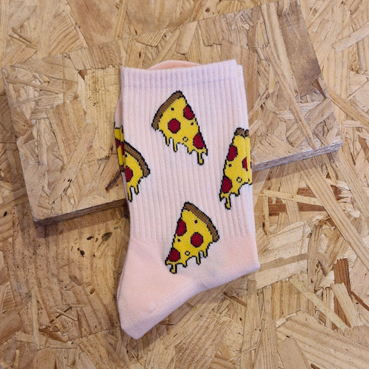Pink pizza socks