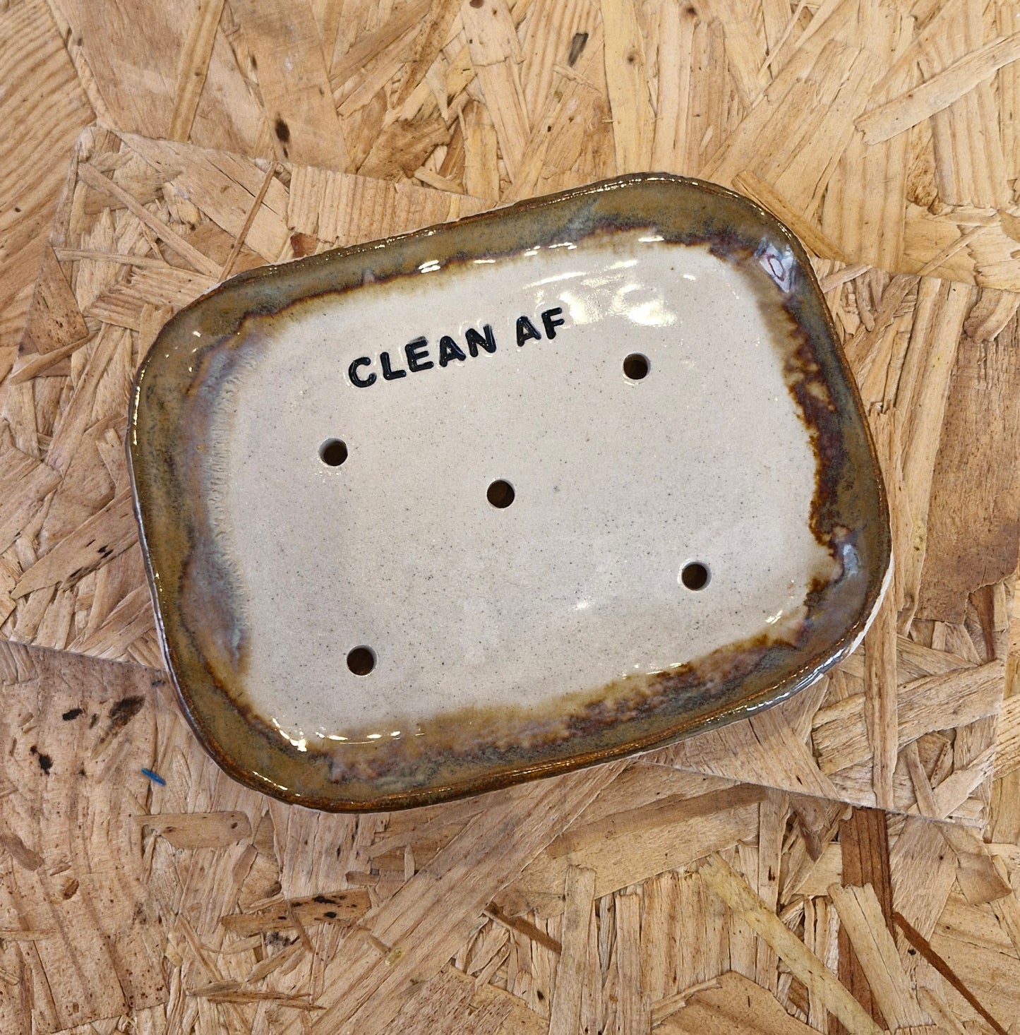 Clean Af Ceramic soap dish
