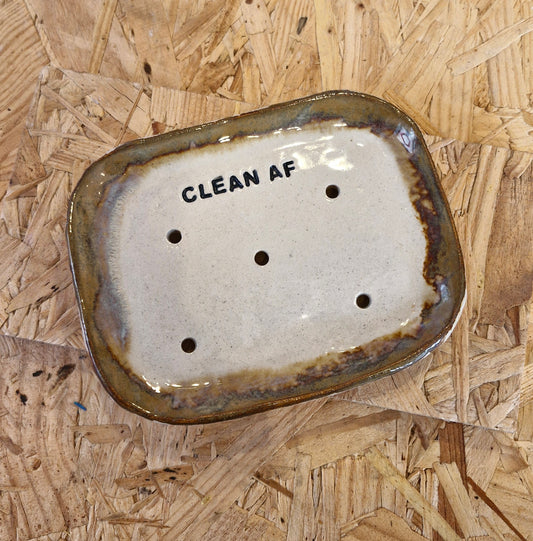 Clean Af Ceramic soap dish
