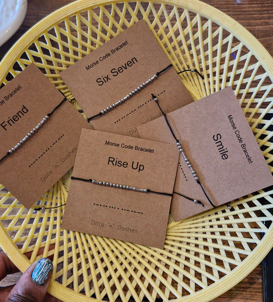 Morse code stainless steel bracelets