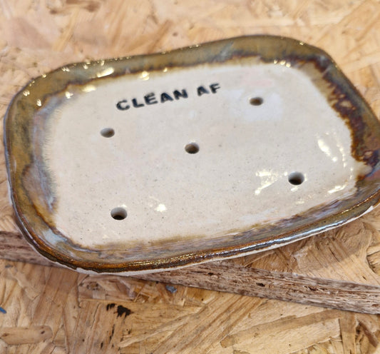 Clean Af Ceramic soap dish